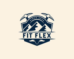 Pickaxe Mountain Adventure logo design