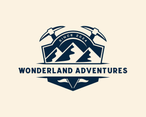 Pickaxe Mountain Adventure logo design