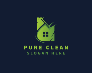 Housekeeping Cleaning Squeegee logo design