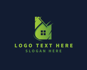 House - Housekeeping Cleaning Squeegee logo design