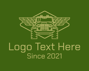 4wd - Green Off Road Truck 4WD logo design