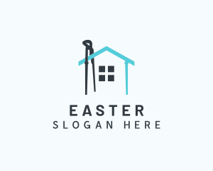Home Renovation - House Plumbing Chain Tongs logo design
