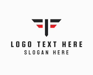 Industrial - Modern Wings Letter F logo design