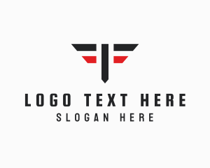 Professional - Modern Wings Letter F logo design