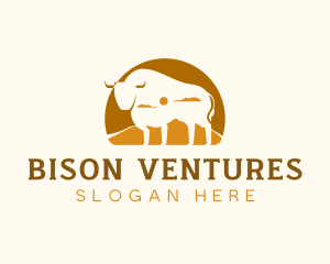 Outdoor Mountain Bison logo design