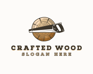 Wood Saw Carpenter logo design