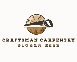 Carpenter - Wood Saw Carpenter logo design