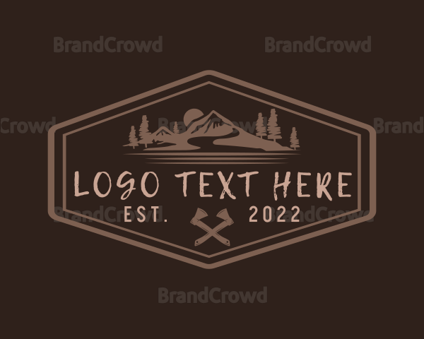 Brown Hexagon Adventure Logo