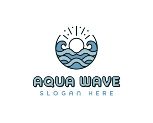 Beachwear Sea Waves logo design