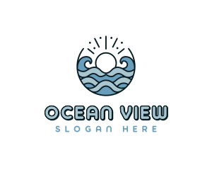 Beachwear Sea Waves logo design