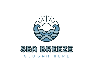 Beachwear Sea Waves logo design