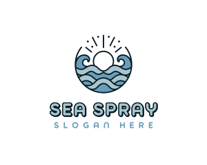 Beachwear Sea Waves logo design