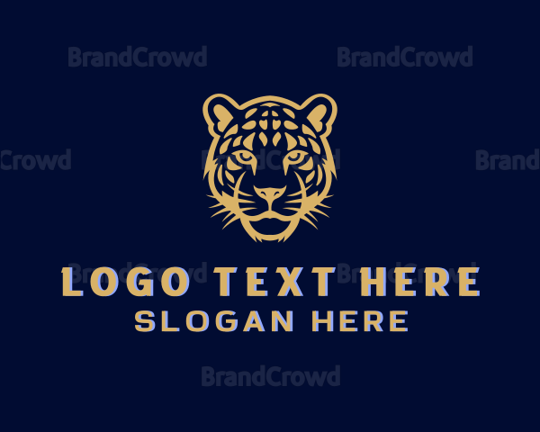 Leopard Wildlife Zoo Logo
