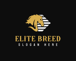 Equine Stallion Horse Racing logo design