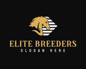 Equine Stallion Horse Racing logo design