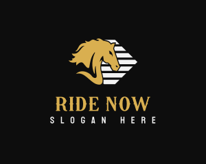 Equine Stallion Horse Racing logo design