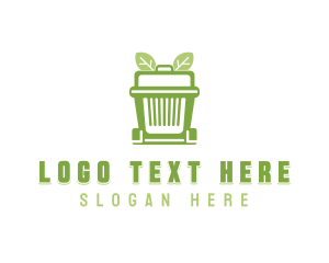 Recycling Bin - Sanitation Garbage Disposal logo design