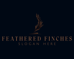 Quill Feather Signature logo design