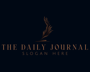 Journal - Quill Feather Signature logo design