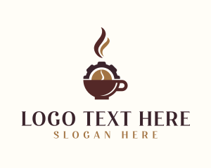 Machinery - Coffee Cup Cog logo design