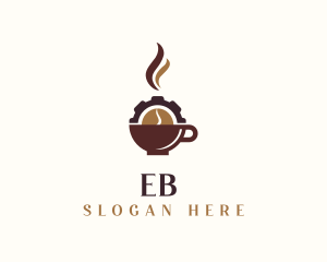 Coffee Cup Cog Logo