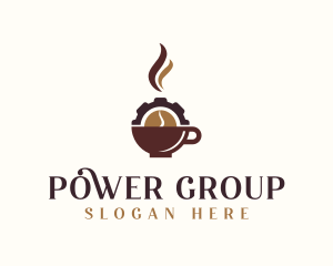 Machinery - Coffee Cup Cog logo design