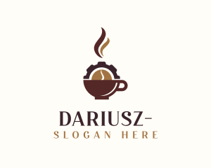 Latte - Coffee Cup Cog logo design