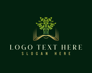 Plant - Book Learning Tree logo design
