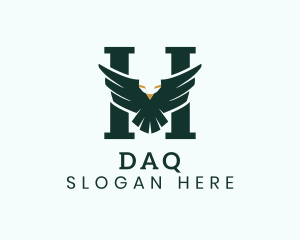 Letter H - Eagle Letter H Wings logo design
