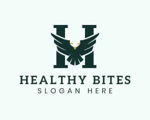 Eagle Letter H Wings logo design