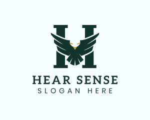 Eagle Letter H Wings logo design