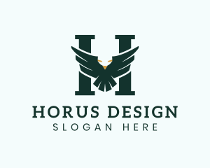 Eagle Letter H Wings logo design