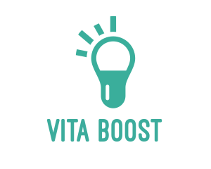 Vitamin - Capsule Light Bulb logo design