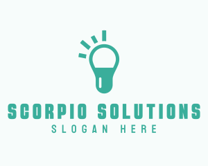 Capsule Light Bulb logo design