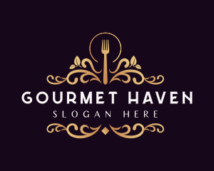 Luxury Fork Restaurant logo design