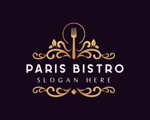 Luxury Fork Restaurant logo design