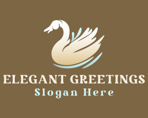 Elegant Gradient Swan logo design