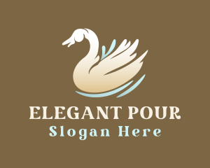 Elegant Gradient Swan logo design