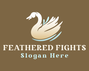 Elegant Gradient Swan logo design