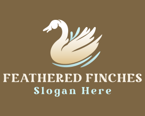 Elegant Gradient Swan logo design