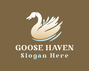 Elegant Gradient Swan logo design