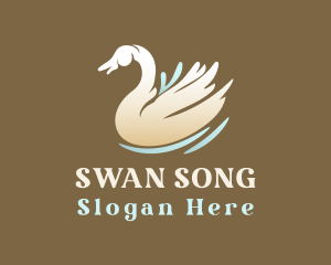 Elegant Gradient Swan logo design