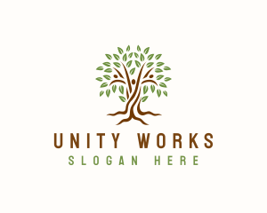 Nature Tree Unity logo design