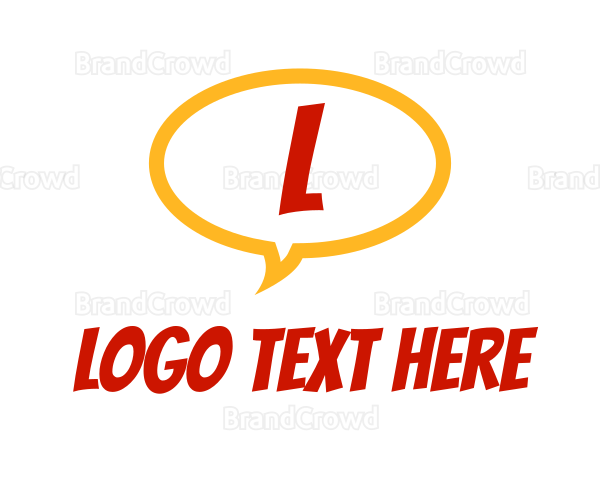 Comic Speech Bubble Logo