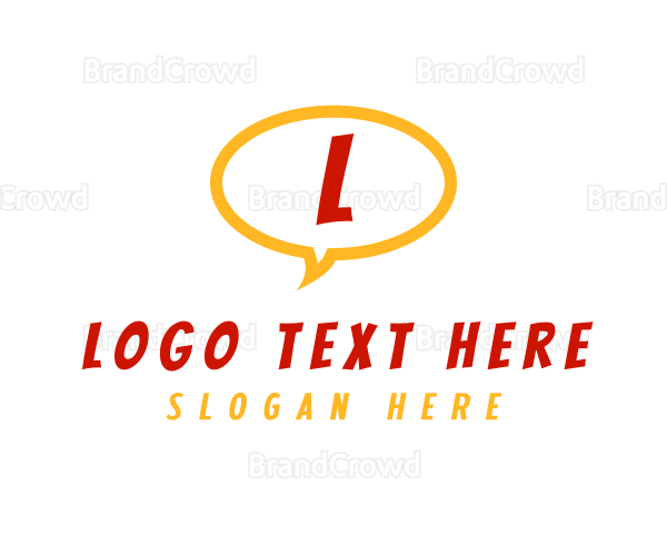 Comic Speech Bubble Logo