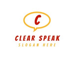 Comic Speech Bubble logo design