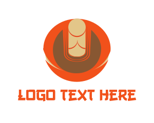 Orange Zen Buddha Logo