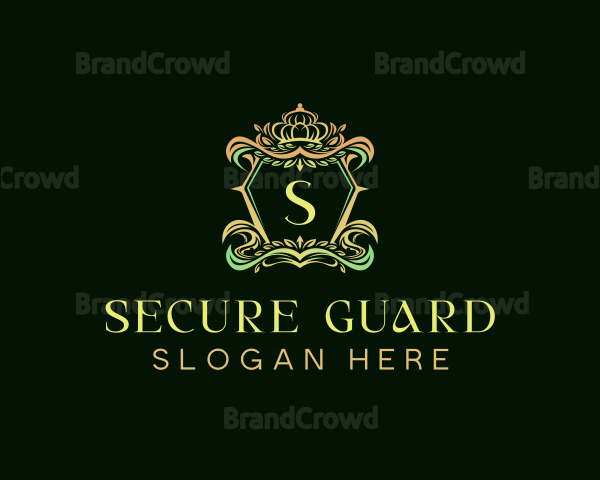 Crest Crown Shield Logo