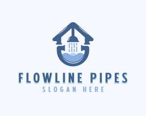 Pipes Plunger Plumbing logo design