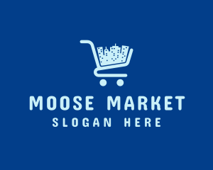 Cityscape Market Cart  logo design